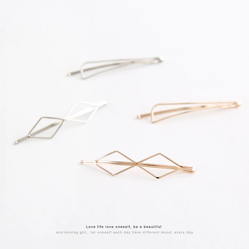 

3pcs/lot-Korean Adult Hair Decoration Simple Hairpin Alloy Clip Geometric Hairpin Hair Accessories