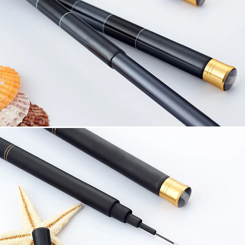 Hot Telescopic Carbon Fiber Super Hard Ultra Light Carp Fishing Pole Stream Fishing Rod Hooks 2.7/3.6/4.5/5.4/6.3/7.2m ALS88
