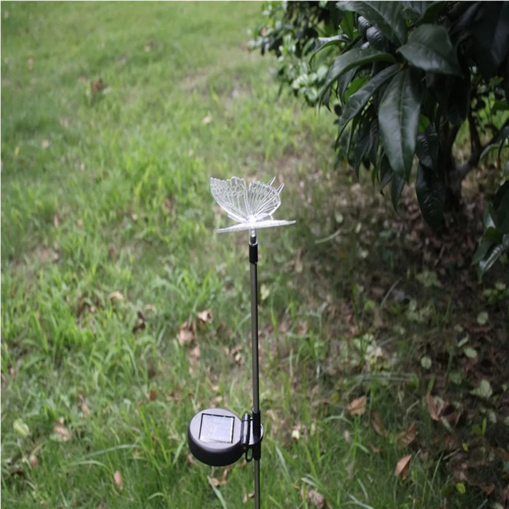 Solar-powered Lantern Dragonfly Butterfly Bird Solar LED For Garden Decoration Lamp Insertion Light Outdoor Lamps | Освещение