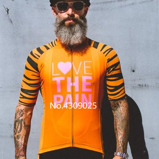 США Любовь боль велосипед Джерси Летние Шорты рукавом спортивные колготки roupa ciclismo для мужчин's рубашка для езды на велосипеде Триатлон команды костюмы - Цвет: 07