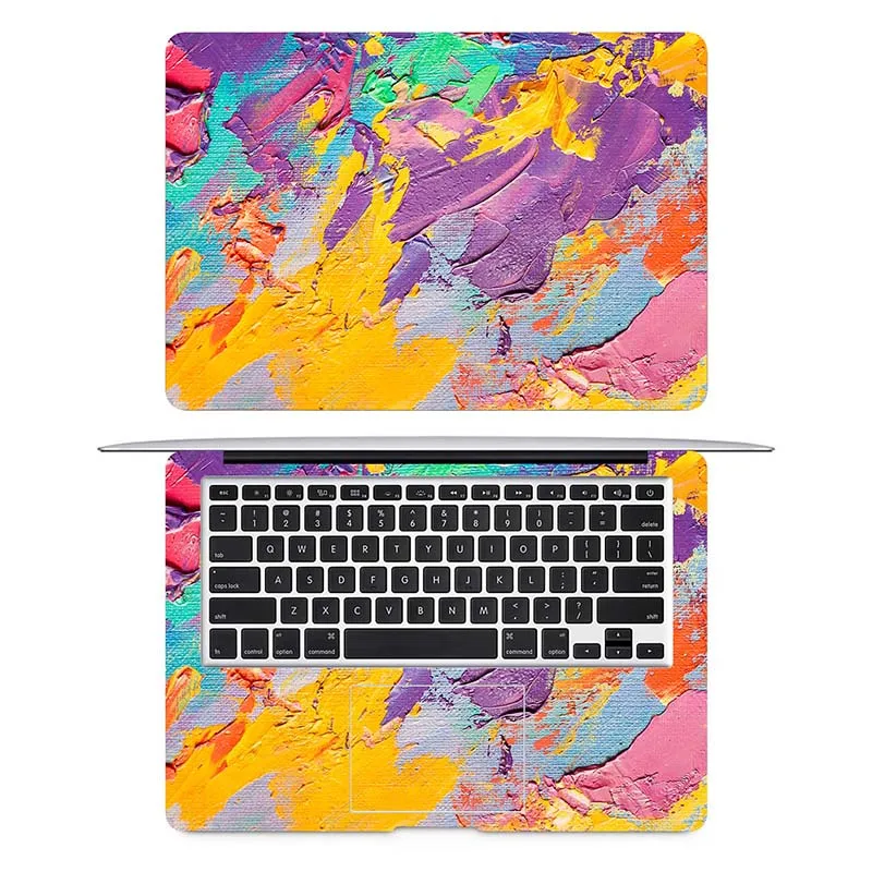 Красочная картина маслом кожа для ноутбука Macbook Наклейка Pro Air retina 11 12 13 15 дюймов Mac Book полное покрытие Защитная Наклейка - Цвет: AC side