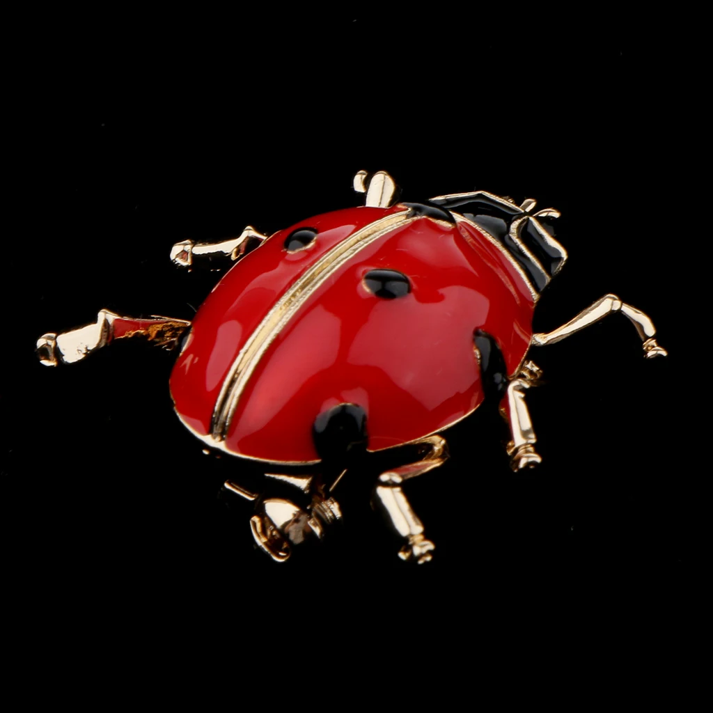 2pcs Enamel Ladybird Bug Insect Brooch Pin Womens Mens Costume Jewellery Lovely Accessories