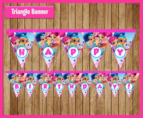 

Shimmer And Shine Banner Baby Shower Birthday Party Decorations Kids Event & Party Supplies Shimmer And Shine Party Candy Bar