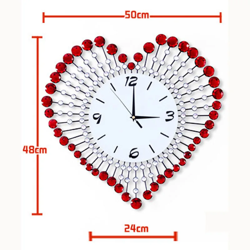

Room Bedroom Fashion Silent Quartz Wall Clocks Wall Clock Crystal Home Decoration Accessories Modern For Living