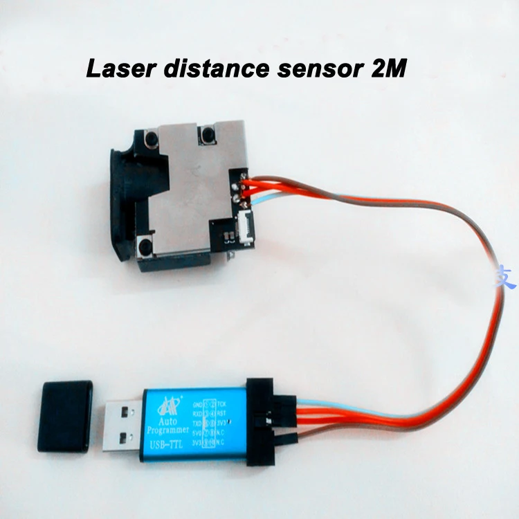 

Free shipping High precision laser sensor 2M 20HZ USB-TTL Serial port STC microcontroller laser distance measuring sensor +-1