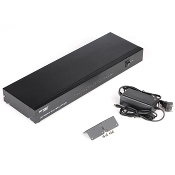 

16 Port DVI splitter distributor 1 in 16 out Display HD 1080P HDTV for Video Conference Monitor 165MHz