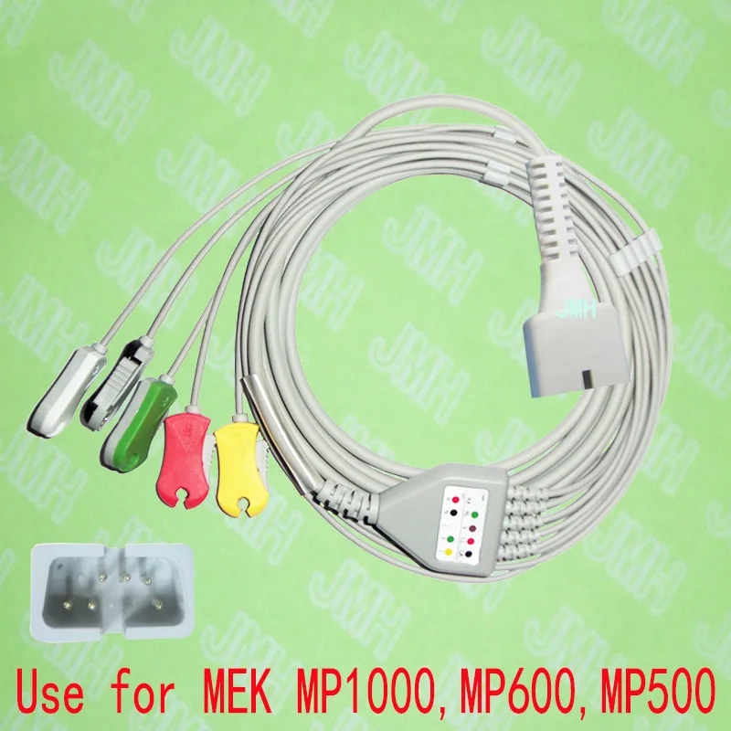 Compatible with DB9 6pin MEK MP1000,MP600 and MP500 ECG Machine the one-piece 5 lead cable and clip leadwire,IEC or AHA.
Compatible with DB9 6pin MEK MP1000,MP600 and MP500 ECG Machine the one-piece 5 lead cable and clip leadwire,IEC or AHA.