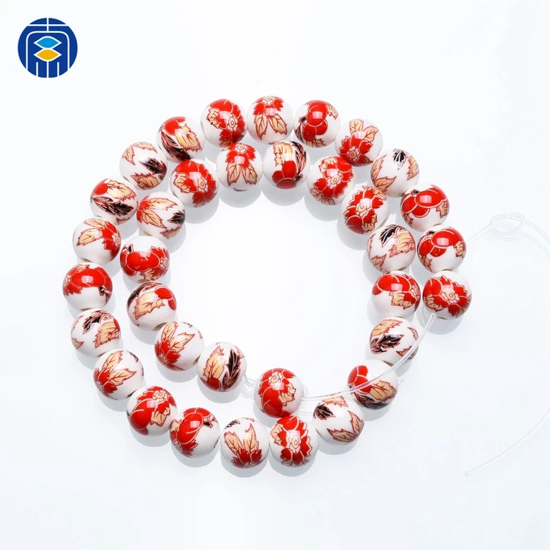 JuleeCrystal круглые 10 мм винтажные китайские керамические, фарфоровые шарики бусины для ожерелья браслеты Изготовление ювелирных изделий