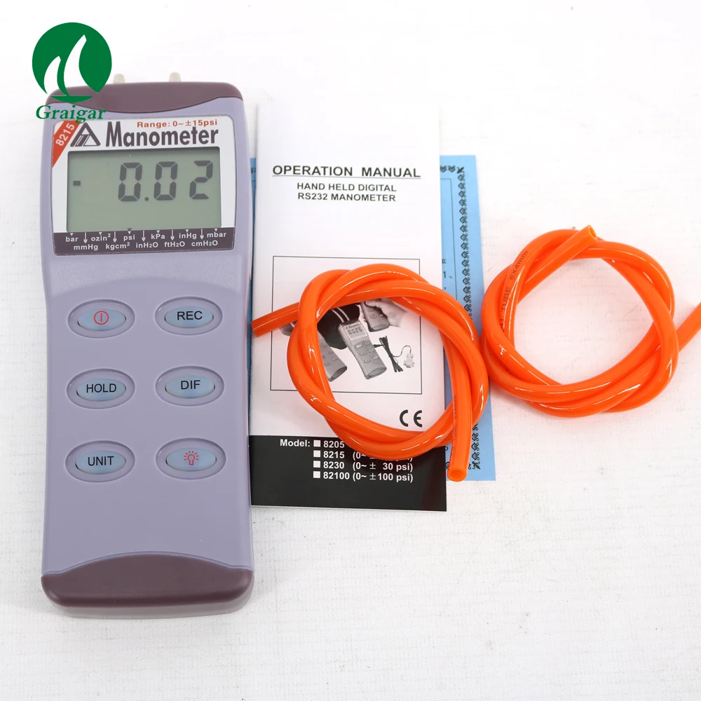 AZ 8215 Digital Vacuum Gauge Manometer AZ8215 /15psi Manometer