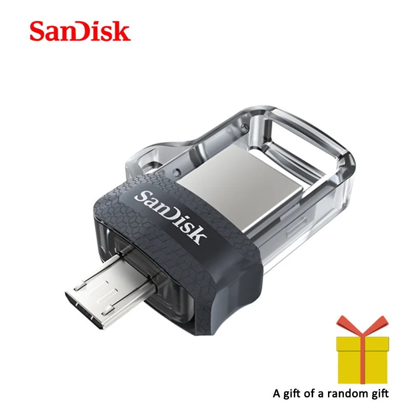 sandisk sdd3 экстремально высокая скорость 150 м/с флеш-накопитель 64 Гб OTG USB3.0 двойной OTG USB флэш-накопитель 64 ГБ - Цвет: SDDD3 black