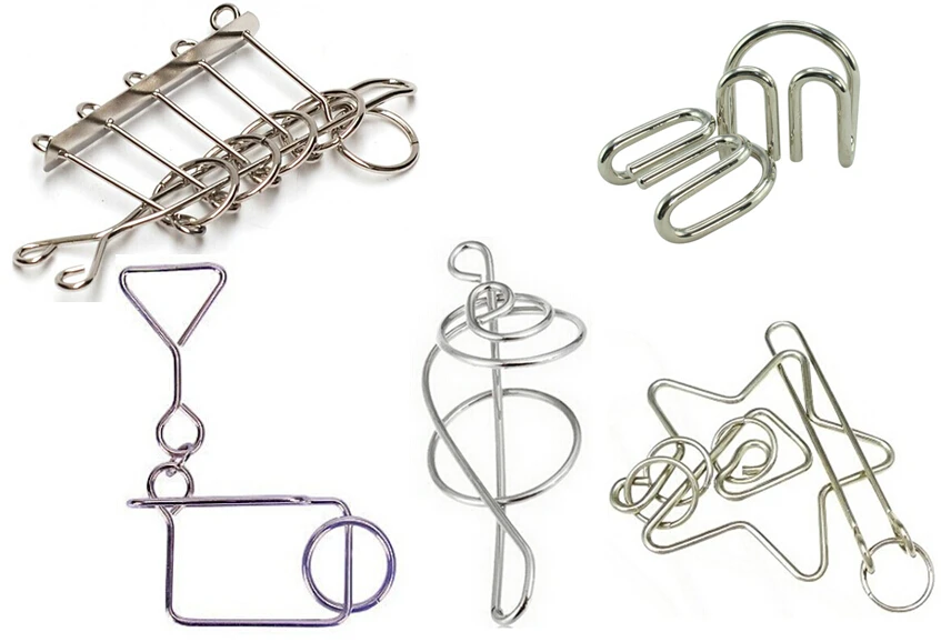 Classic Challenging Metal Wire Puzzle Brain Teaser Game for Adults Kids T N_ES 