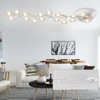 

Fashion Plum Blossom Lamp Black White Dome Light LED Bulbs Creative Ceiling Lighting Home Decoration