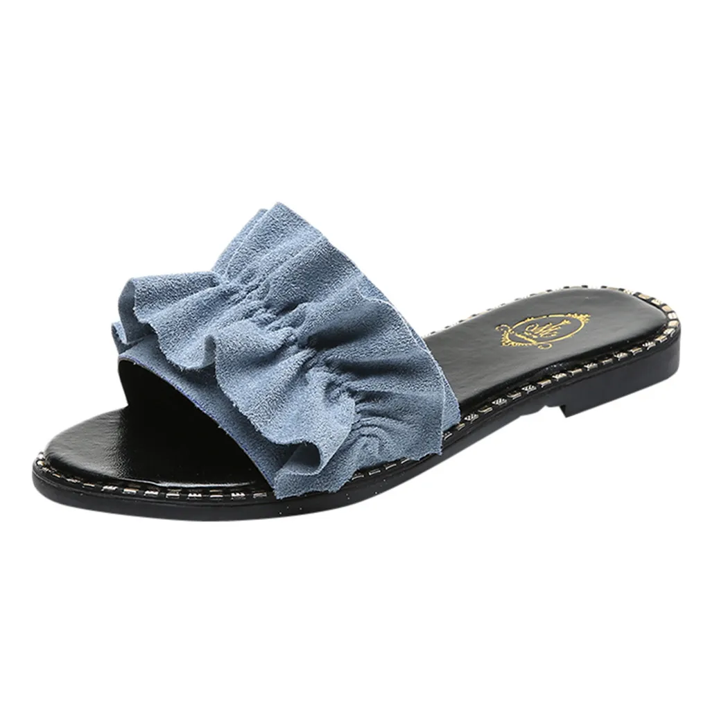 

SAGACE Women's Fashion Wild Flat Sandals Beach Sandals Solid Color Macrame Slippers High Quality Women's Slipper Ladies Shoes