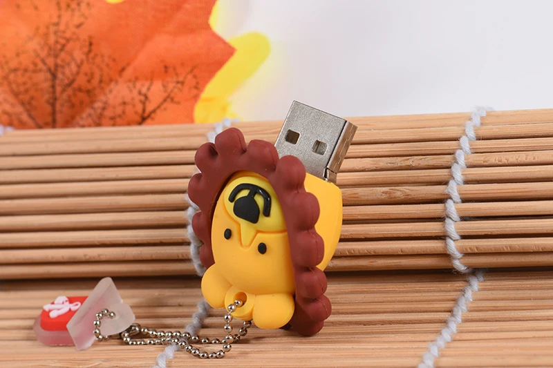 Милый мультфильм Лев USB флэш-накопитель 8 ГБ 4 ГБ 64 ГБ 32 ГБ 16 ГБ милые животные мини-подарок карта памяти Флешка полная емкость