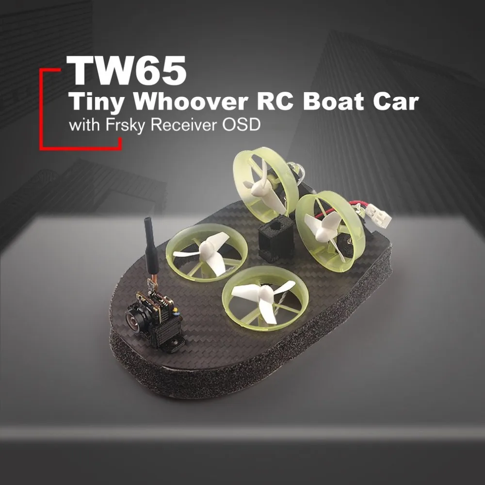 صغيرة Whoover TW65 البسيطة FPV سباق الحوامات قارب الانجراف نموذج سيارة مع المتكاملة Frsky استقبال OSD LED DIY المتسابق