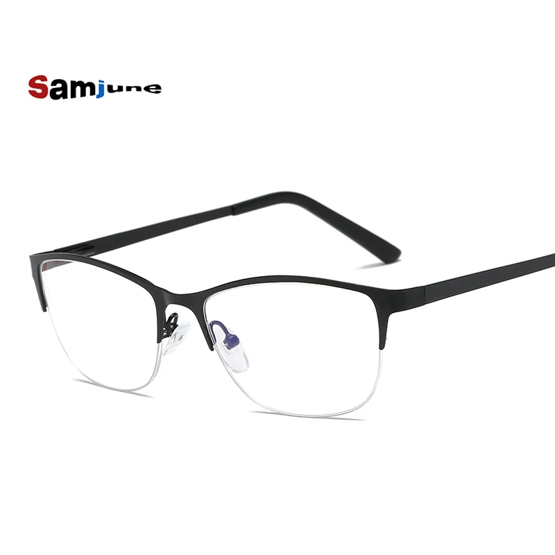 

Samjune Women Metal Cat Eye Glasses Frame Brand Designer Fashion Men Clear Lens Eyeglasses eyewear glasses frame for women