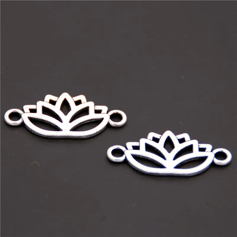 

20pcs Antique Silver Alloy Lotus Charms Flower Pendant Nature Jewelry Findings A1376