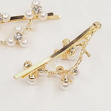 2 цвета жемчуг Циркон сливы ветка шпильки для волос модные красивые золотые серебряные для женщин женские украшения для волос