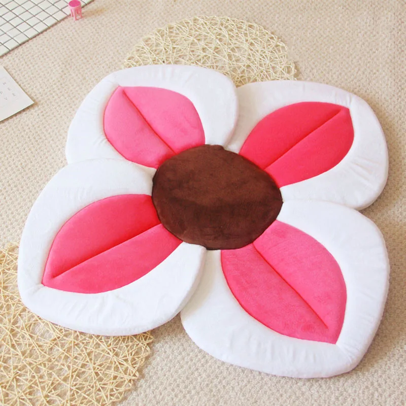 Baby Blooming Flower Bathtub Foldable Appease Bath Tub Infant Newborn Bath Seat Cushion Non-slip Soft Shower Seat Pad Accessory