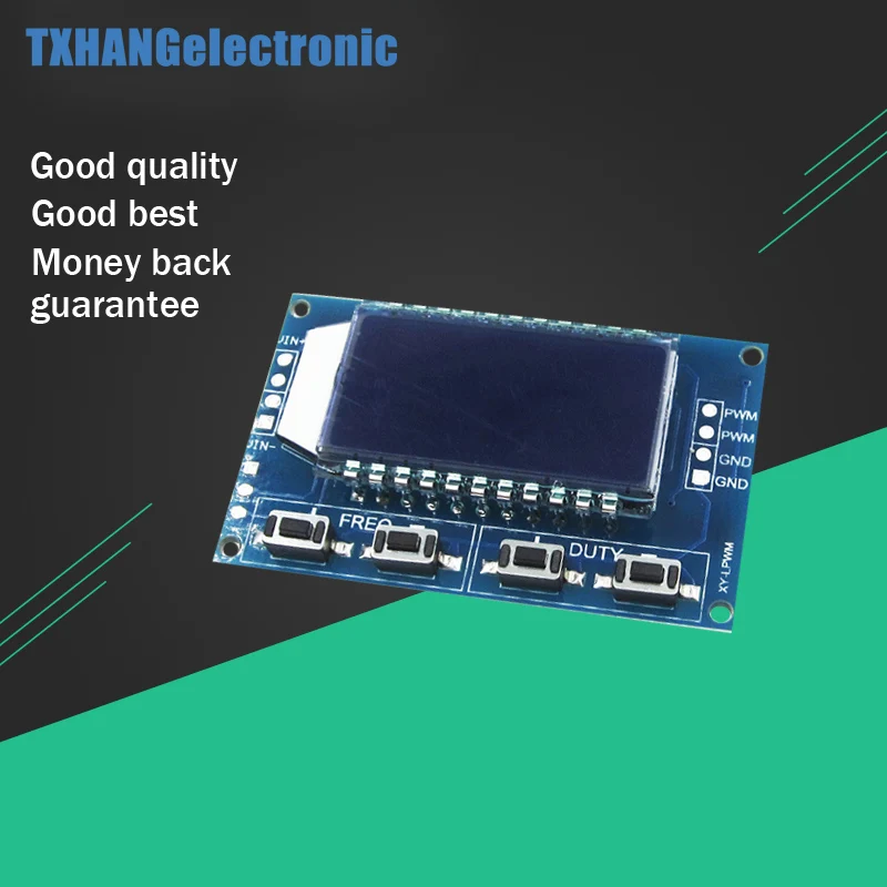 

Signal Generator PWM Pulse Frequency Duty Cycle Adjustable Module LCD Display 1Hz-150Khz 3.3V-30V PWM Board Module