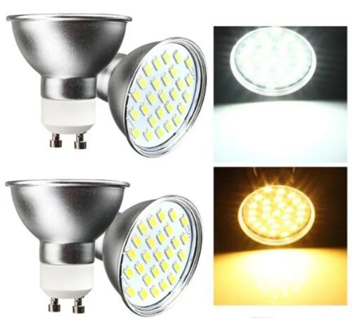 Высокое качество GU10 4 Вт 27 Светодиодный 5730 SMD высокой Яркость лампа-прожектор лампы для фар, чистый белый/теплый белый для домашнего освещения 220 V