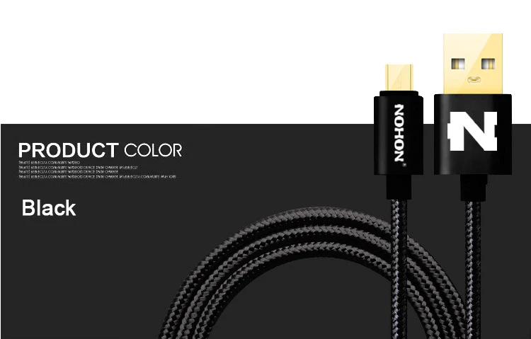 NOHON 3 м 2 м 1 м Micro USB кабель для быстрой зарядки и синхронизации данных для samsung Xiaomi lenovo LG Nokia sony Android Быстрый зарядный провод - Цвет: Black
