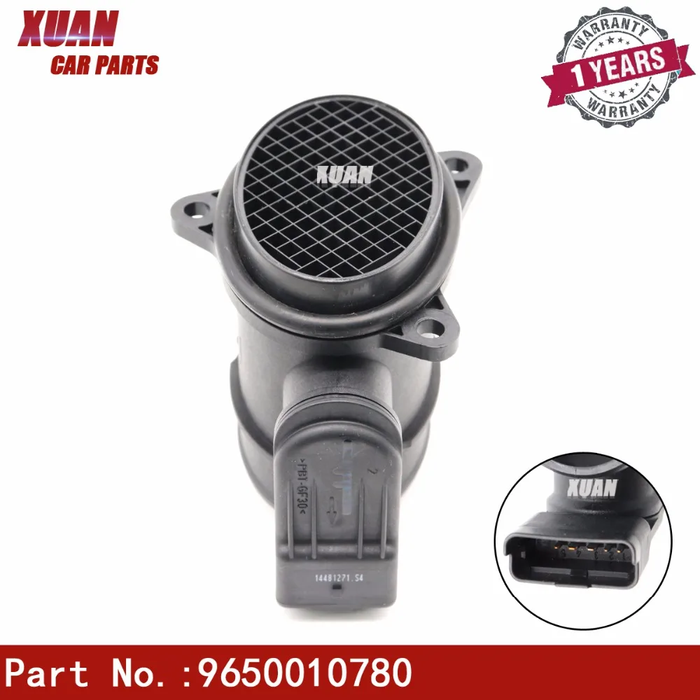 Массовый датчик расхода воздуха 9650010780 для Citroen Berlingo C2 C3 C4 C5 XSARA PICASSO FIAT SCUDO FORD FIESTA