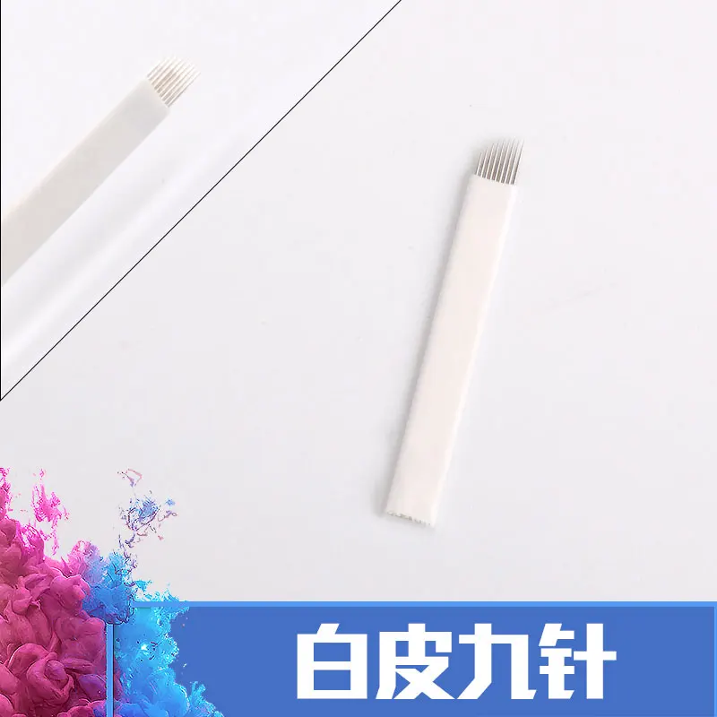 100pcs/lots High Quality White 7/9/11/12/14 Needles Permanent Makeup Blades Manual Eyebrow Tattoo Needles Blade 100pcs/lots High Quality White 7/9/11/12/14 Needles Permanent Makeup Blades Manual Eyebrow Tattoo Needles Blade
