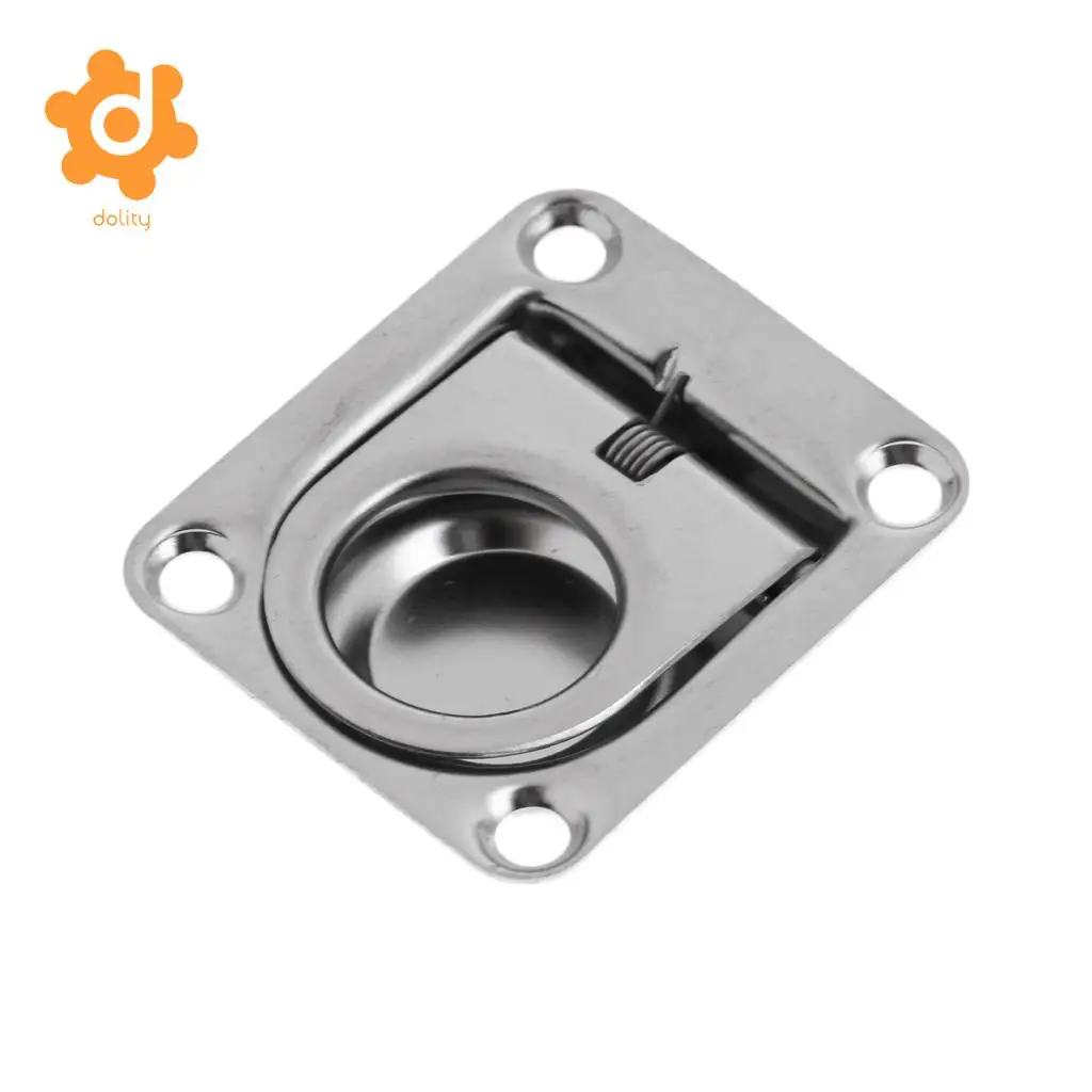 1.7' x 1.4' Stainless Steel Hatch Locker Lift Handle Ring Pull Hardware Flush Mount Boat Marine Caravan Door Window High Quality