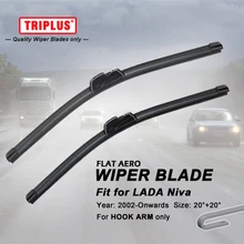 Wiper Blade for Lada Niva (2002-Onwards) 1set 20″+20″,Chevrolet Niva Flat Aero Beam Windscreen Wiper Frameless Soft Wiper Blades