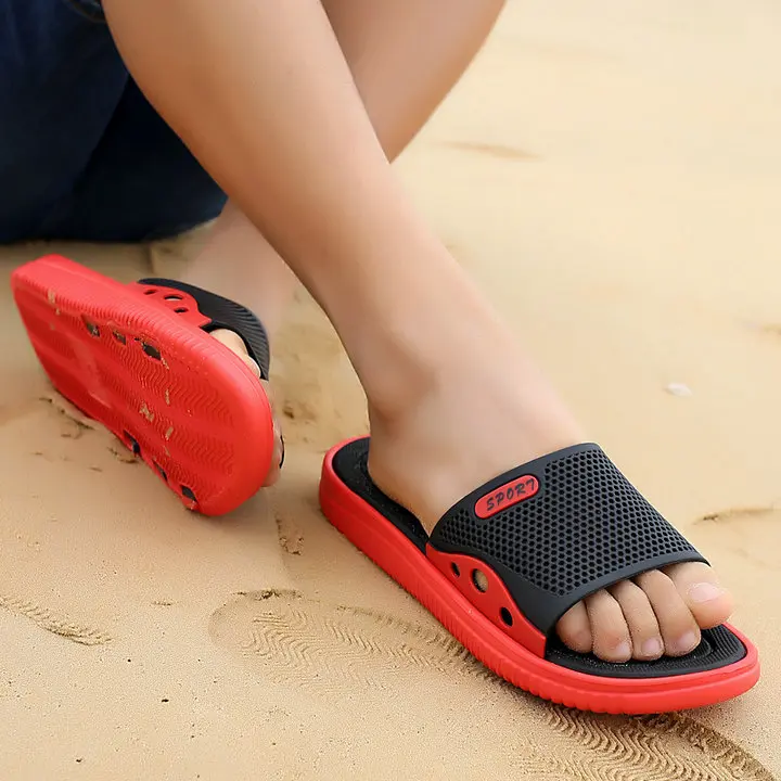 Fashion Beach Slipper Hot Sell Mens Leisure Walk Flip Flops Slide Indoor Outdoor Casual Beach Eva Shoes Slipper For M ( (10)
