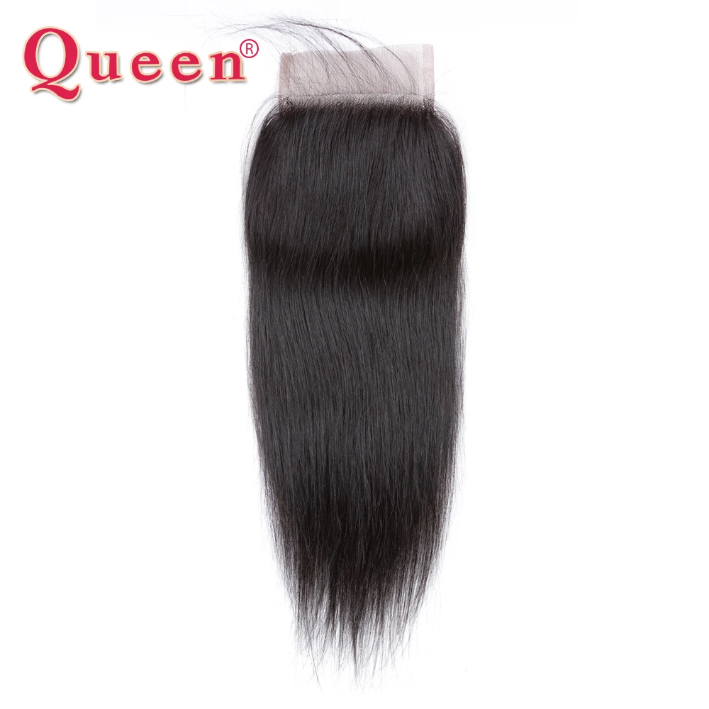 Queen hair перуанский прямо Реми натуральные волосы Weave Связки Бесплатная Часть Кружева закрытия с ребенком волос Mix 3 или 4 Связки Полный голова