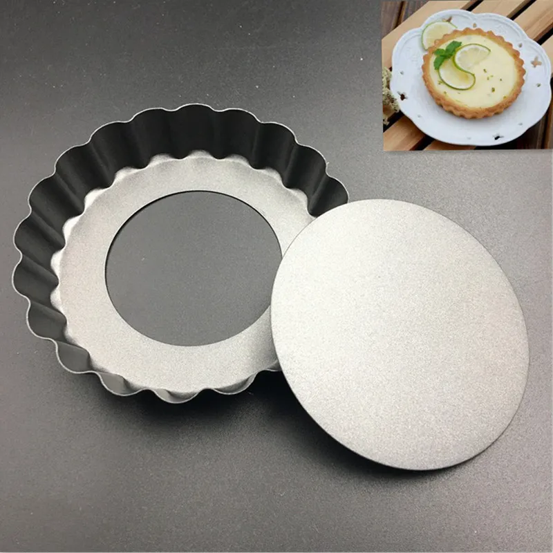 

Non-stick 4-inch mini round bottom egg tart cake mold tray chrysanthemum mold drop bottom