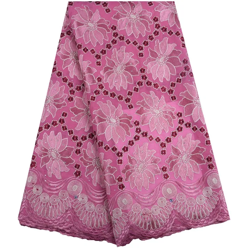 Вышитая хлопковая африканская кружевная ткань высокого качества нигерийская кружевная ткань швейцарский Тюль французская сухая кружевная ткань для платья A1558