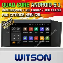 WITSON Android 5.1 Quad Core АВТОМОБИЛЬНЫЙ DVD для НОВЫЙ CITROEN C4L 2012 СБ NAV СТЕРЕО + 1024X600 ЭКРАН + DVR/WI-FI/3 Г + DSP + RDS + 16 ГБ flash