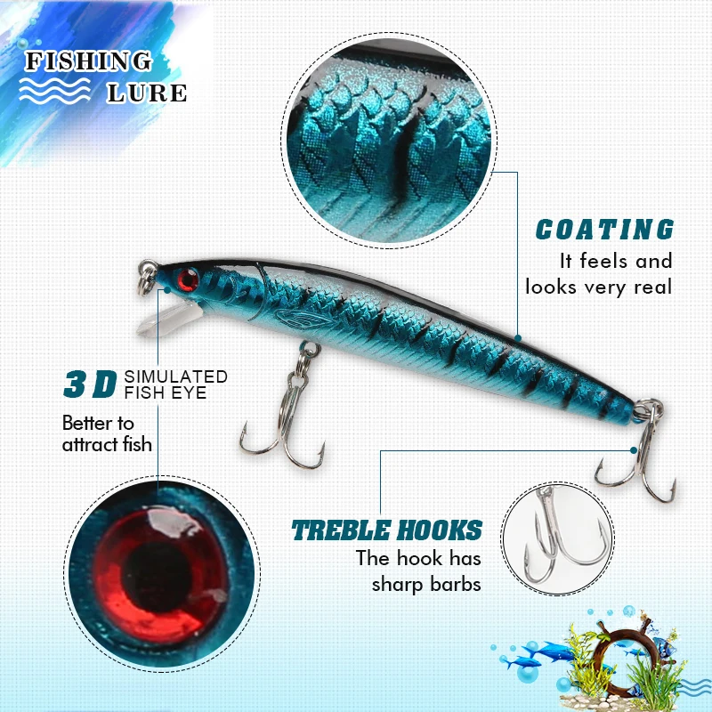 Minnow Fishing Lure 18cm 23.8g Hard Wobblers Crankbait 3D Eyes Bait Artificial Trout Pike Carp Fishing Accessories (3)