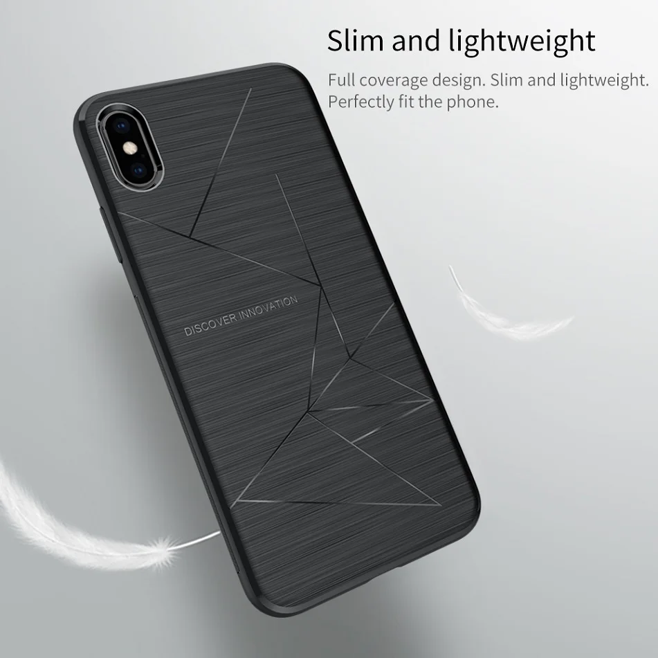 Nillkin Wireless Charging Case Magnetic Shell Cover for iPhone XS Max/XR/XS/X TPU Silicone GPS Stand Cases for wireless charger