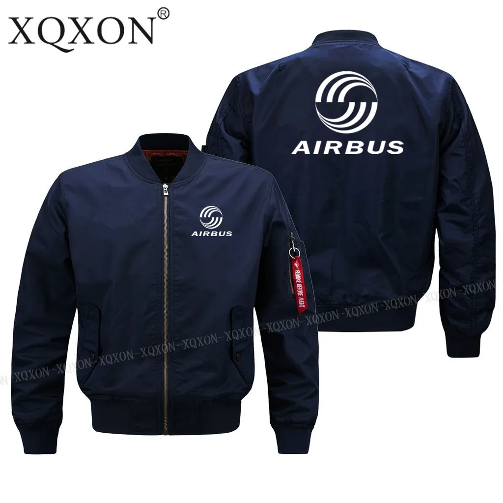 

XQXON-2019 New Black blue and green Men Pilot Jacket Airbus Design High Quality Man Coats Jackets Spring Fall Winter Clothe J712