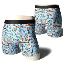 Cueca/боксеры с героями мультфильмов, нижнее белье для мужчин, хлопок, трусы для мальчика, Симпсоны, боксеры, шорты, спандекс, Calzoncillos, трусы для мужчин