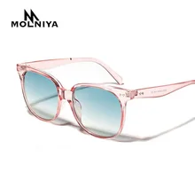 MOLNIY, карамельный цвет, солнцезащитные очки, для девушек, розовая оправа, солнцезащитные очки, цвет "прозрачный океан", линзы, очки, мужские, Винтажные Солнцезащитные Очки