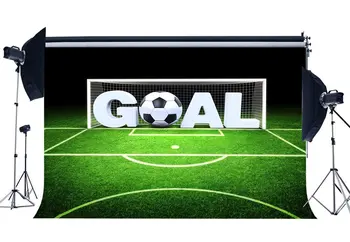 

Football Field Backdrop Stadium Backdrops Goal Interior Green Grass Meadow Photography Background