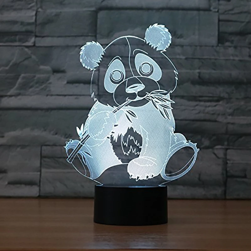 Novelty 3D Led Visual Koala Usb Lamp Cartoon Lampara Table Lamp Decor