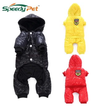 

3 Colors Dog Winter Warm Thick For Large Small Dog Soft Pet Clothes Padded Hoodie Pet jumpsuit Jumpsuit Pants Apparel S-XL