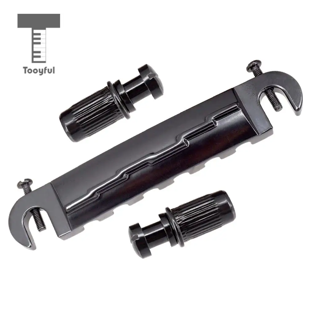 Tooyful Compensated Wraparound Bridge Tailpiece with Studs for LP Style Guitar Parts Accessories