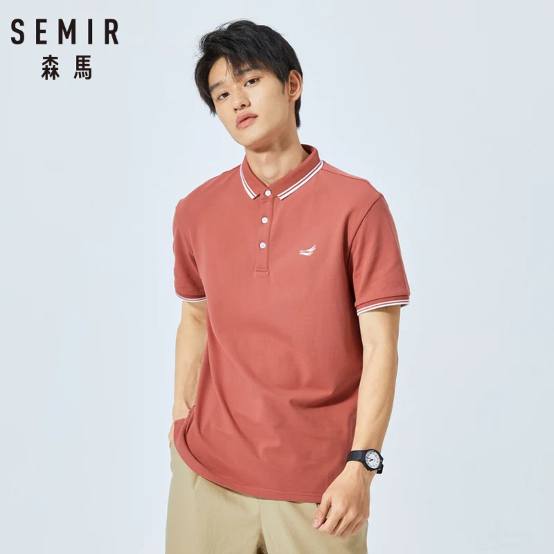 SEMIR Polo рубашка мужская летняя с отворотом повседневная коротким рукавом 2019 новая