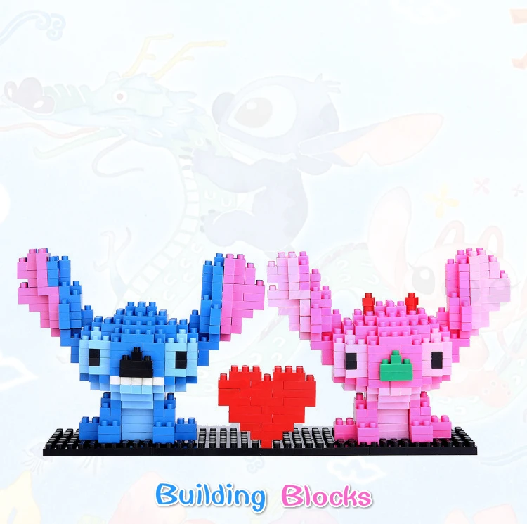 

Alpinia Game Lilo Stitch Building Blocks Toys 3D DIY Model Building Block Compatible with Lego Children's Day Gift Mini Toys