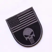 TSNK любителей военной вышивка патч армия тактический Boost морали значок "печать/ВМС США флаг Каратель" браслет