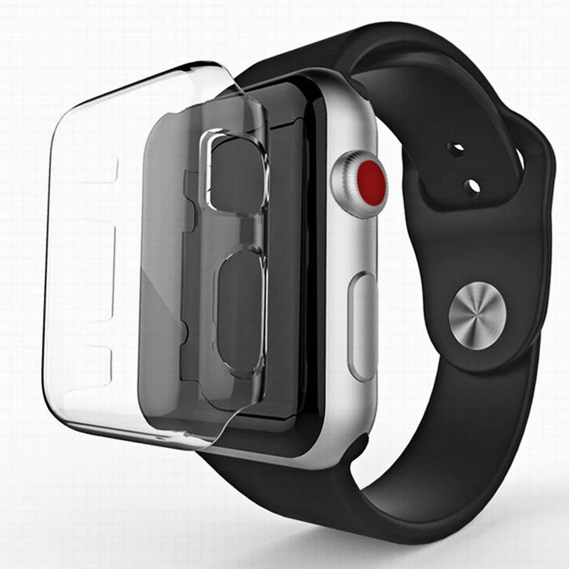 

Transparent Frame Case Clear Ultra Thin Hard PC Protective Cover For Apple Watch Series 3 2 1 38mm 42mm