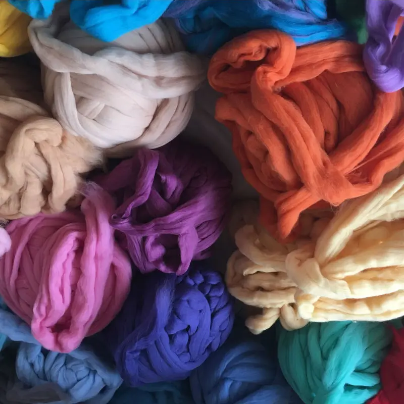 WFPFBEC 50g wool for felting merino wool fiber 70s Please leave a message color number for any choice of color