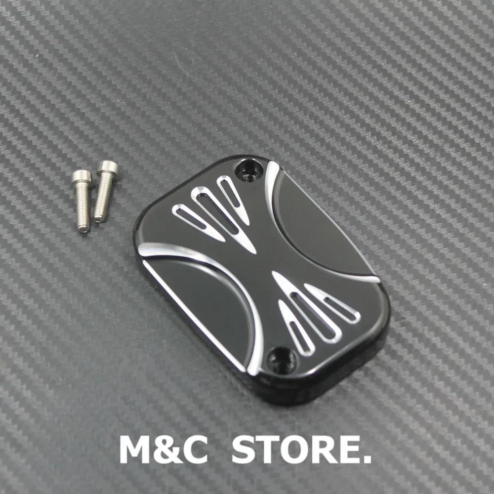 Черная крышка главного тормозного цилиндра L & R для мотоцикла Harley Touring Street Road Glide